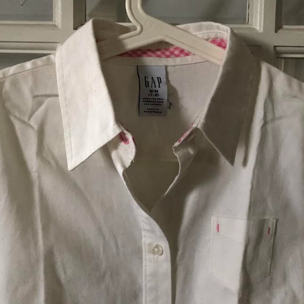gap girls long sleeve shirt  medium white